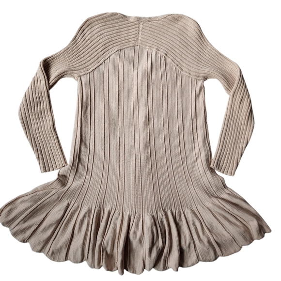 Free People Ribs And Ruffles Knit Tunic Top Mini Dress - Picture 3 of 8